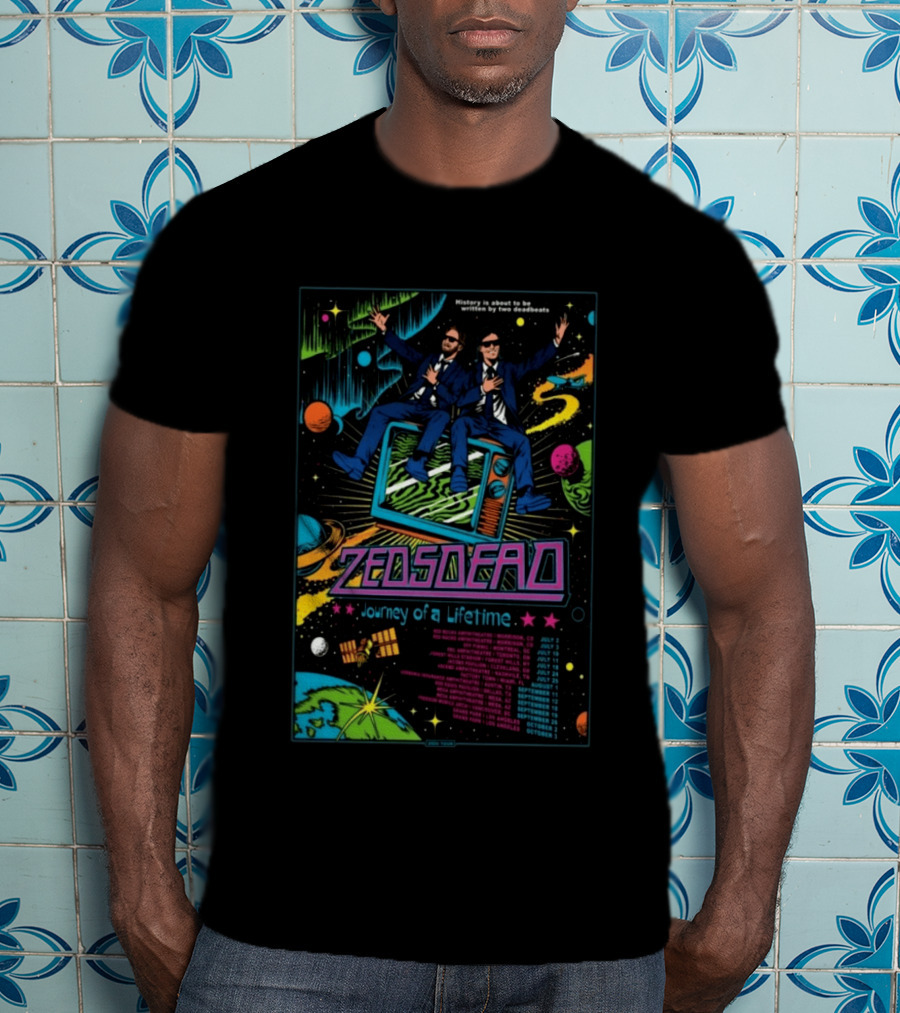 Zeds Dead Journey Of A Lifetime History Is About To Be Written By Two Deadbeats Tour 2026 T-Shirt