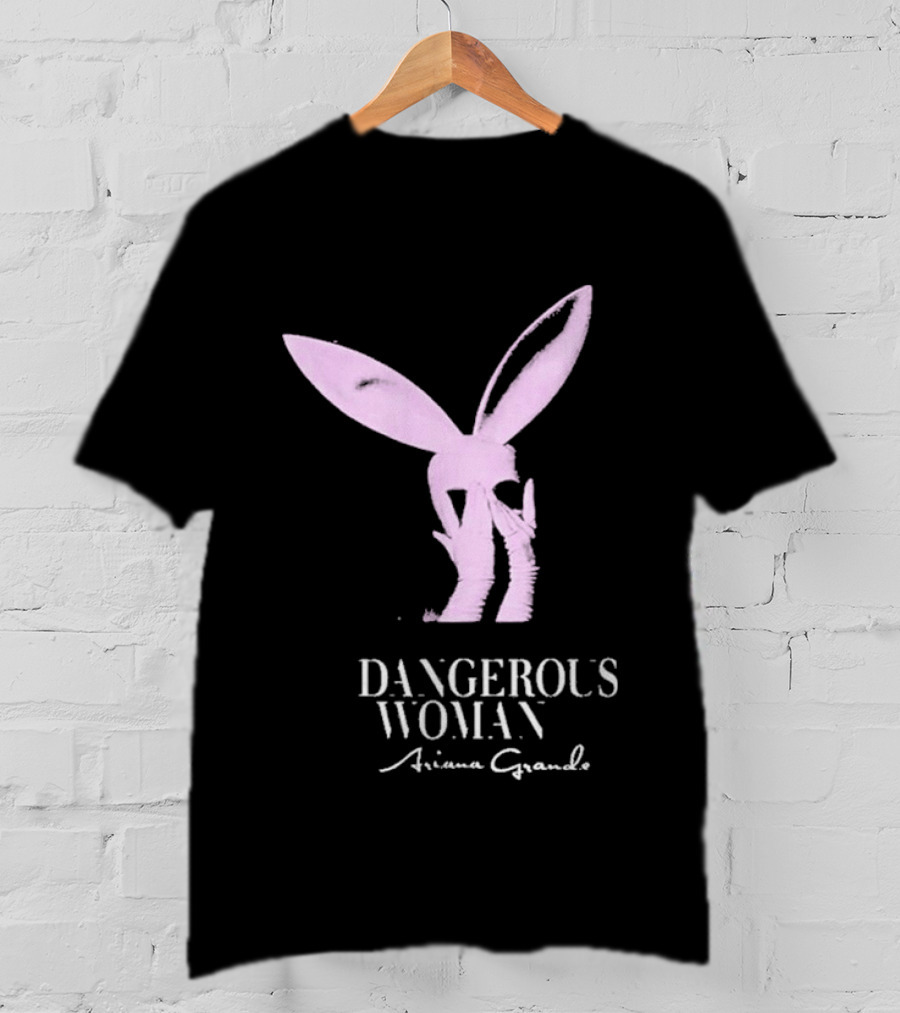 Ariana Grande Dangerous Woman Pink Bunny Ears T-Shirt