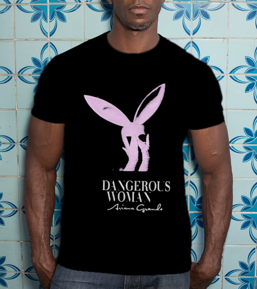 Ariana Grande Dangerous Woman Pink Bunny Ears T-Shirt