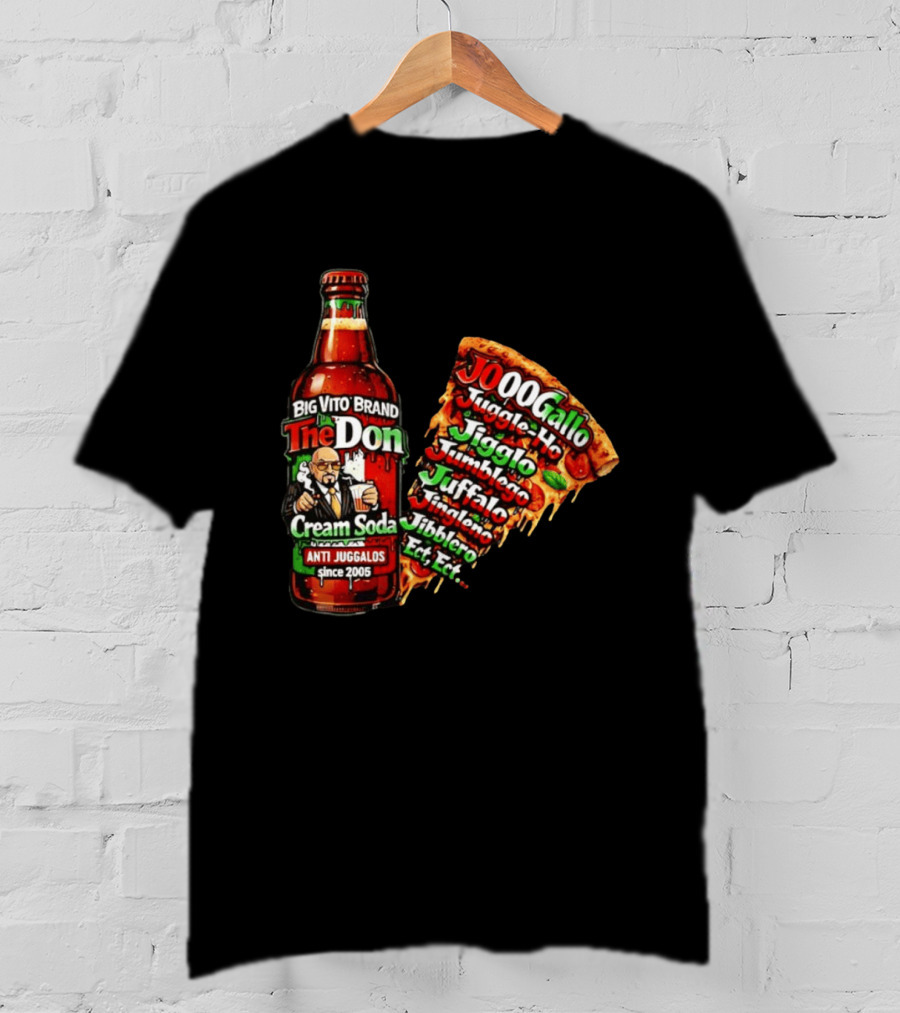 Big Vito Brand The Don Cream Soda Anti Juggalos Juggle Ho Jiggle Ho Pizza Slice 2005 T-Shirt