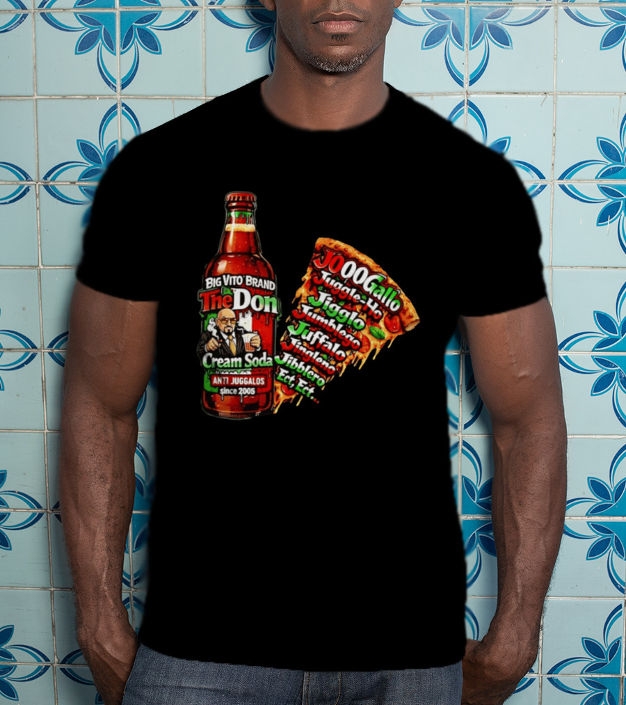 Big Vito Brand The Don Cream Soda Anti Juggalos Juggle Ho Jiggle Ho Pizza Slice 2005 T-Shirt
