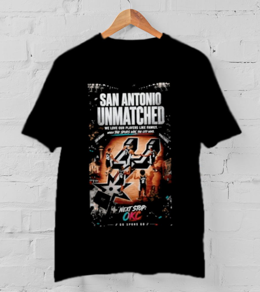 San Antonio Unmatched We Love Our Players Like Family 41 Spurs OKC T-Shirt
