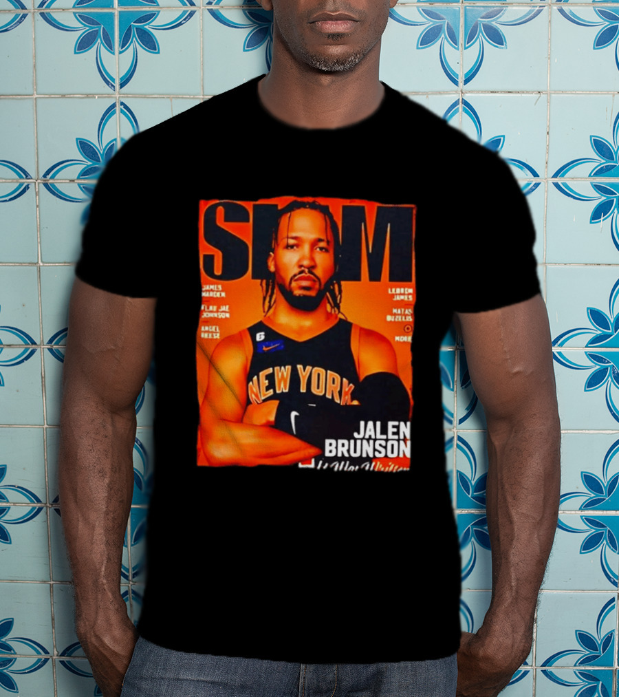 Slam Magazine New York Jalen Brunson Basketball T-Shirt