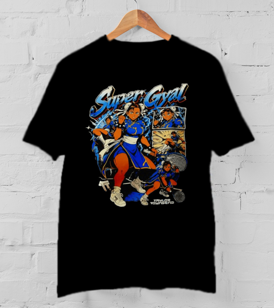 Super Gyal Chun Li Taylor Townsend Tennis Video Game T-Shirt