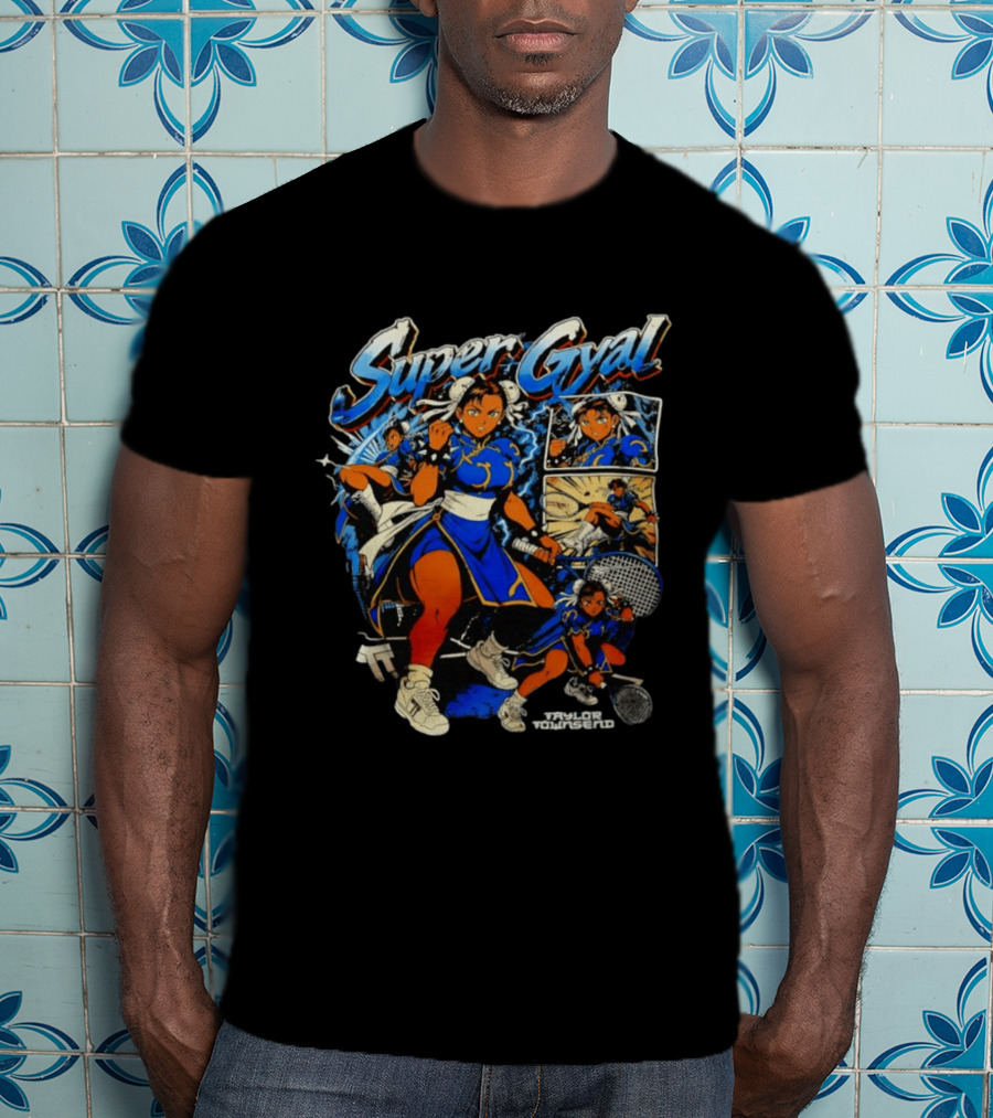 Super Gyal Chun Li Taylor Townsend Tennis Video Game T-Shirt