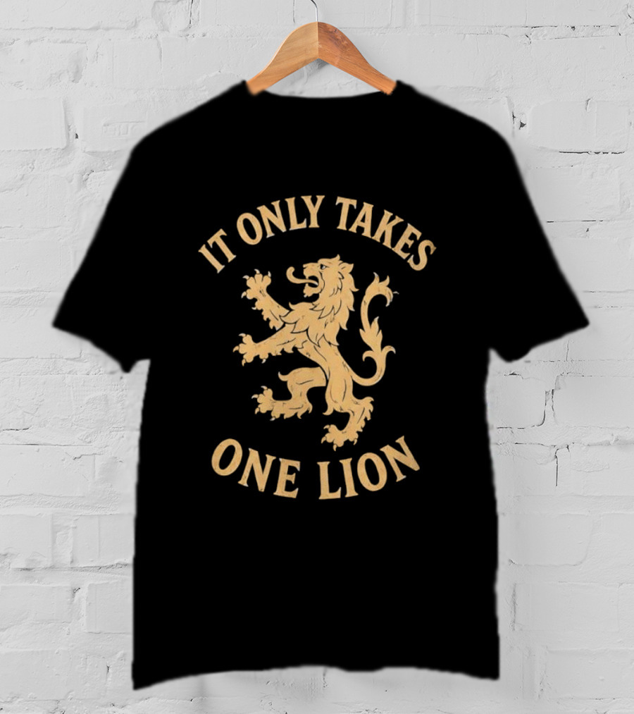 It Only Takes One Lion Vintage Distressed T-Shirt