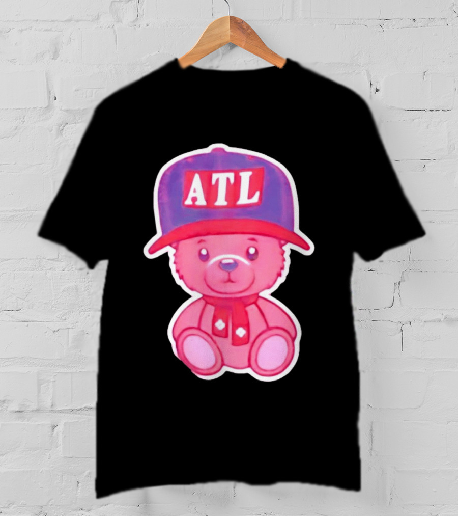 ATL Cap Teddy Bear Atlanta Braves Baseball Scarf T-Shirt