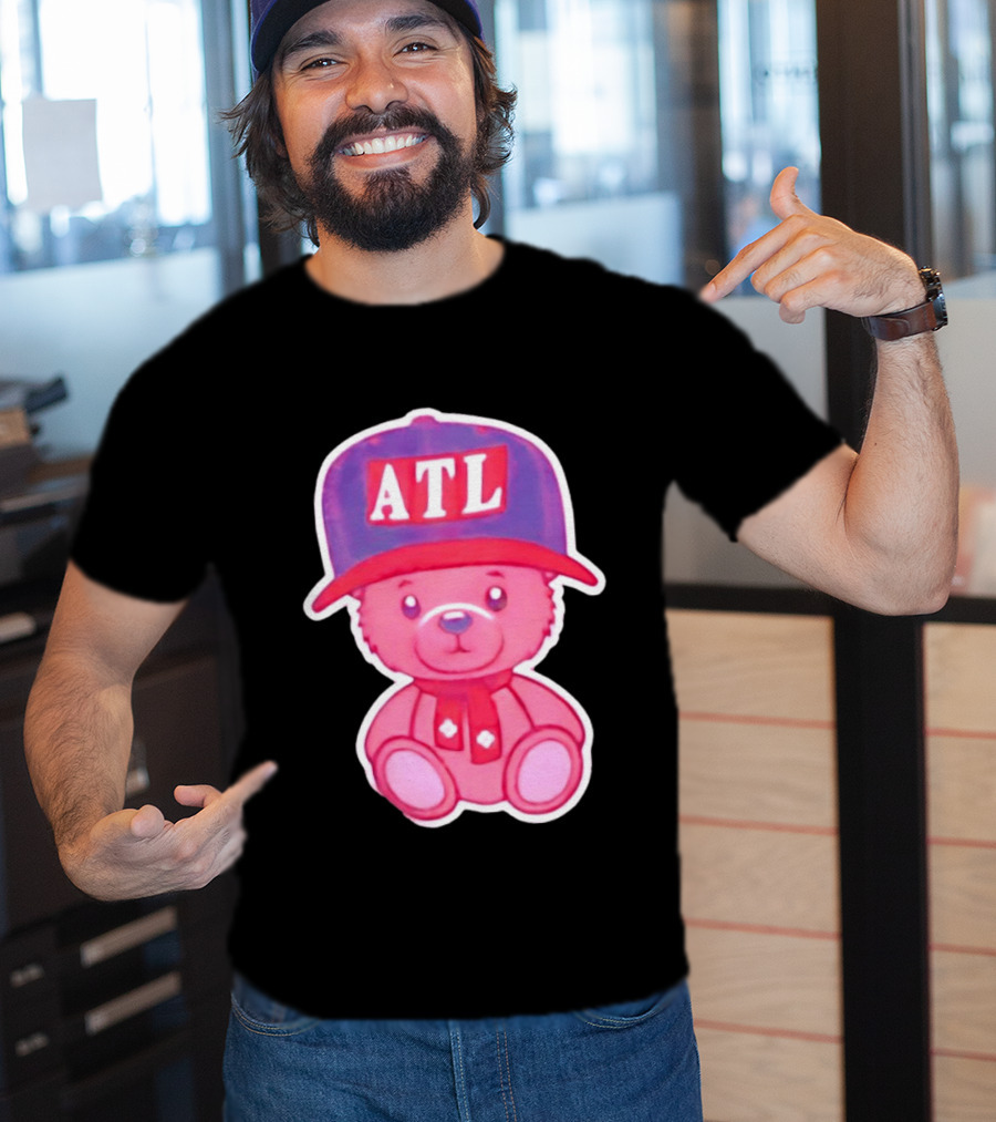 ATL Cap Teddy Bear Atlanta Braves Baseball Scarf T-Shirt
