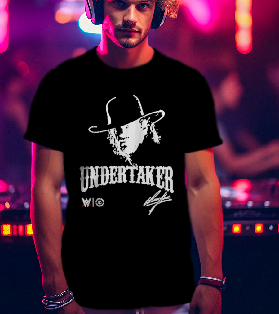 Undertaker WWE Hat Icon With Signature T-Shirt