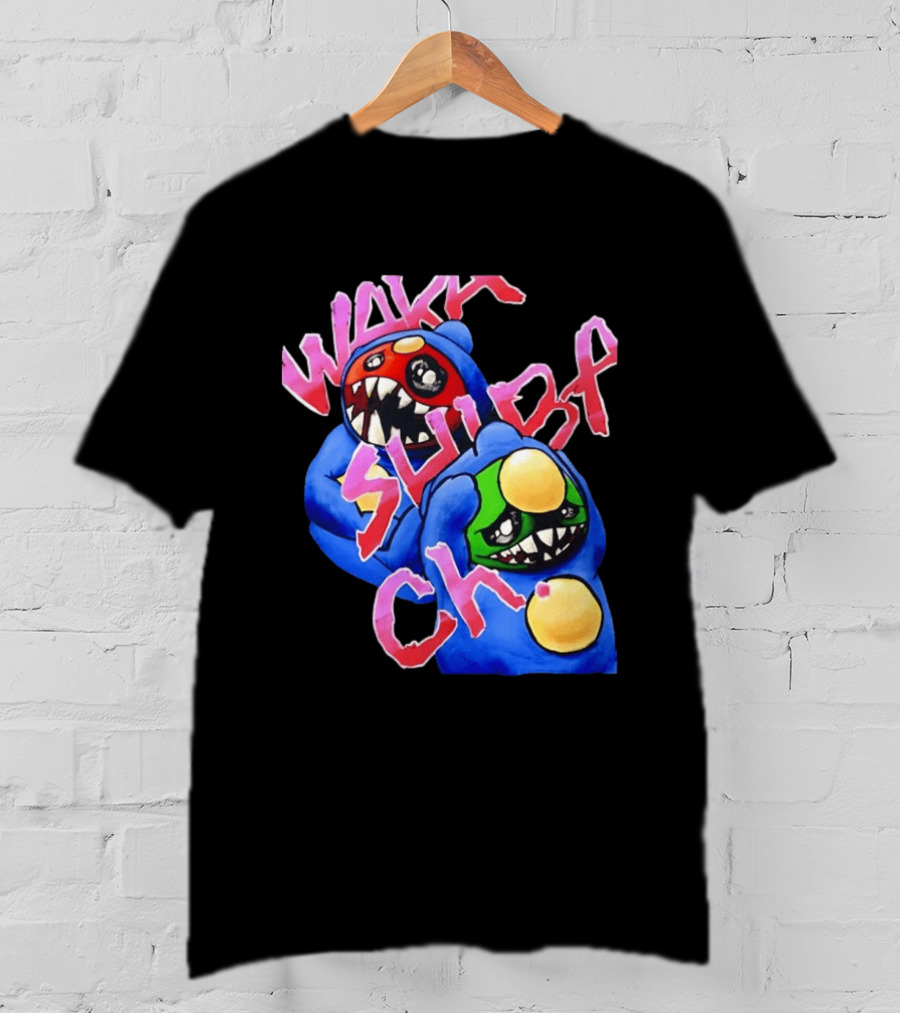Wakk Slurp Ch Red And Green Creepy Monsters Graffiti T-Shirt