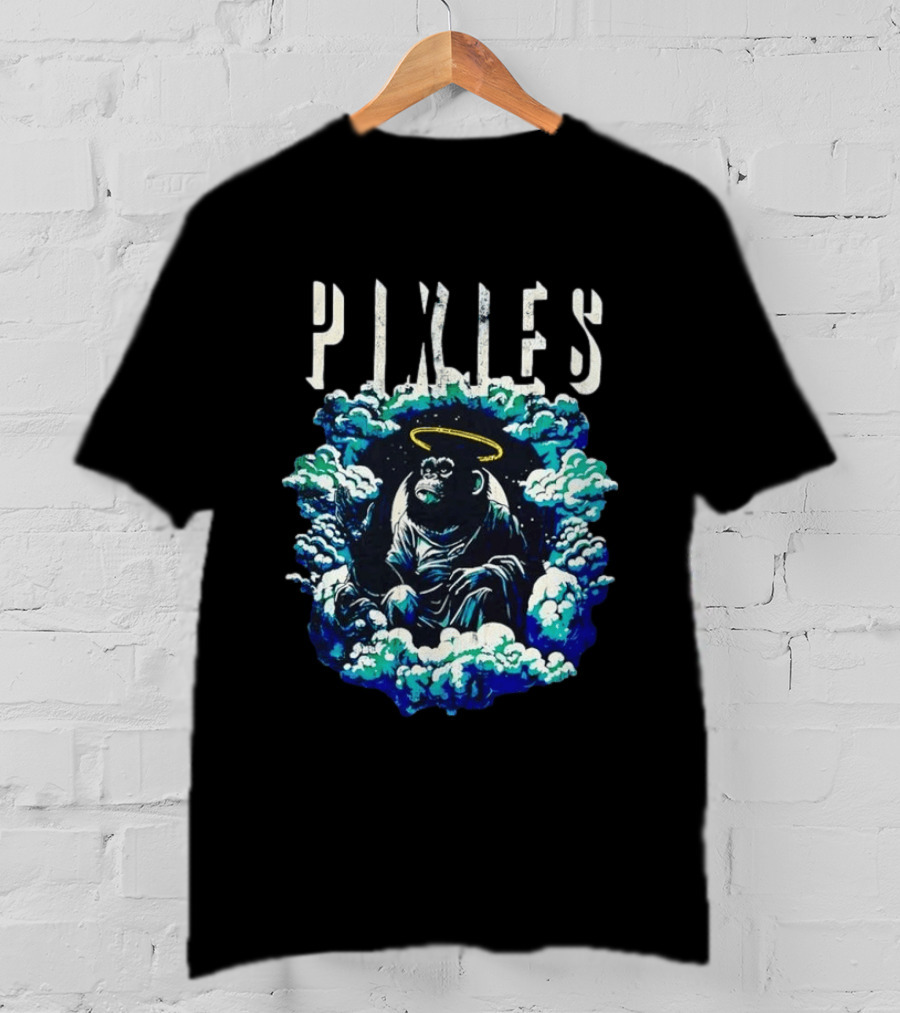 Pixies Haloed Chimp Surrounded By Clouds Vinyl Record T-Shirt