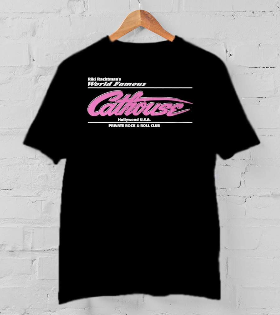 Riki Rachtman's World Famous Cathouse Hollywood USA Private Rock And Roll Club T-Shirt