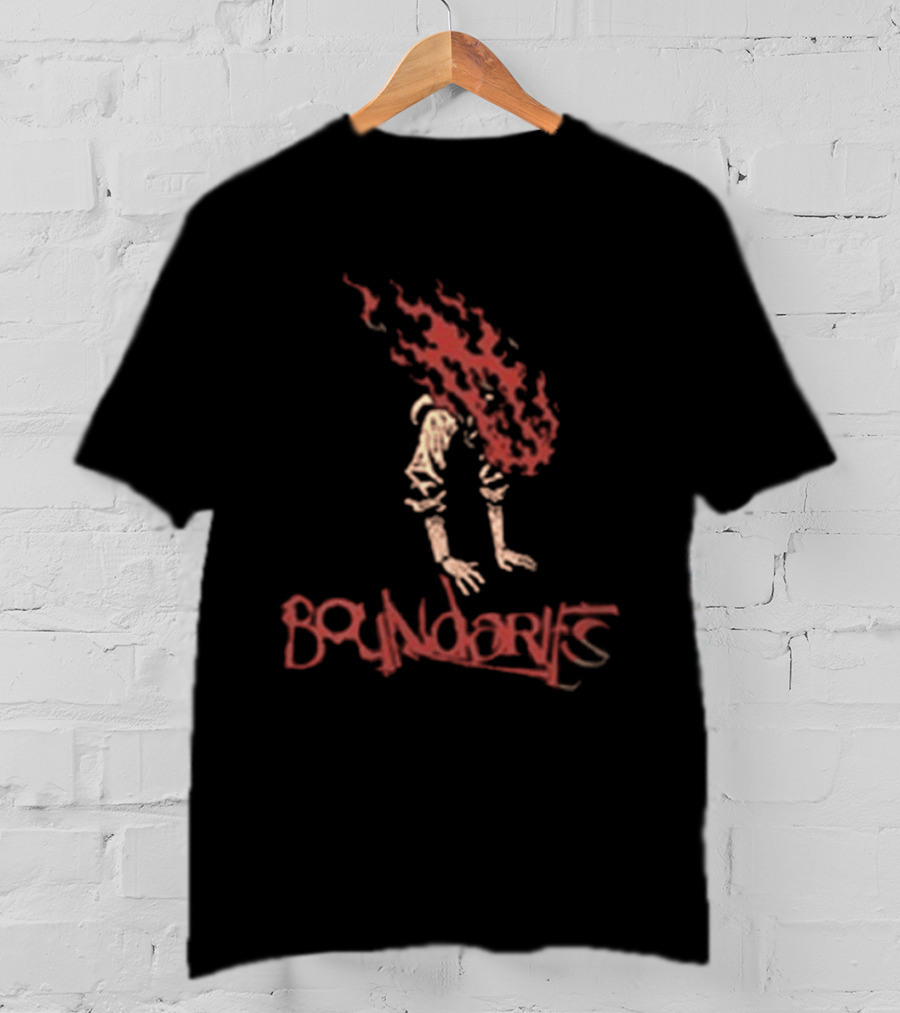 Boundaries Pale Light Demon Flaming Head T-Shirt