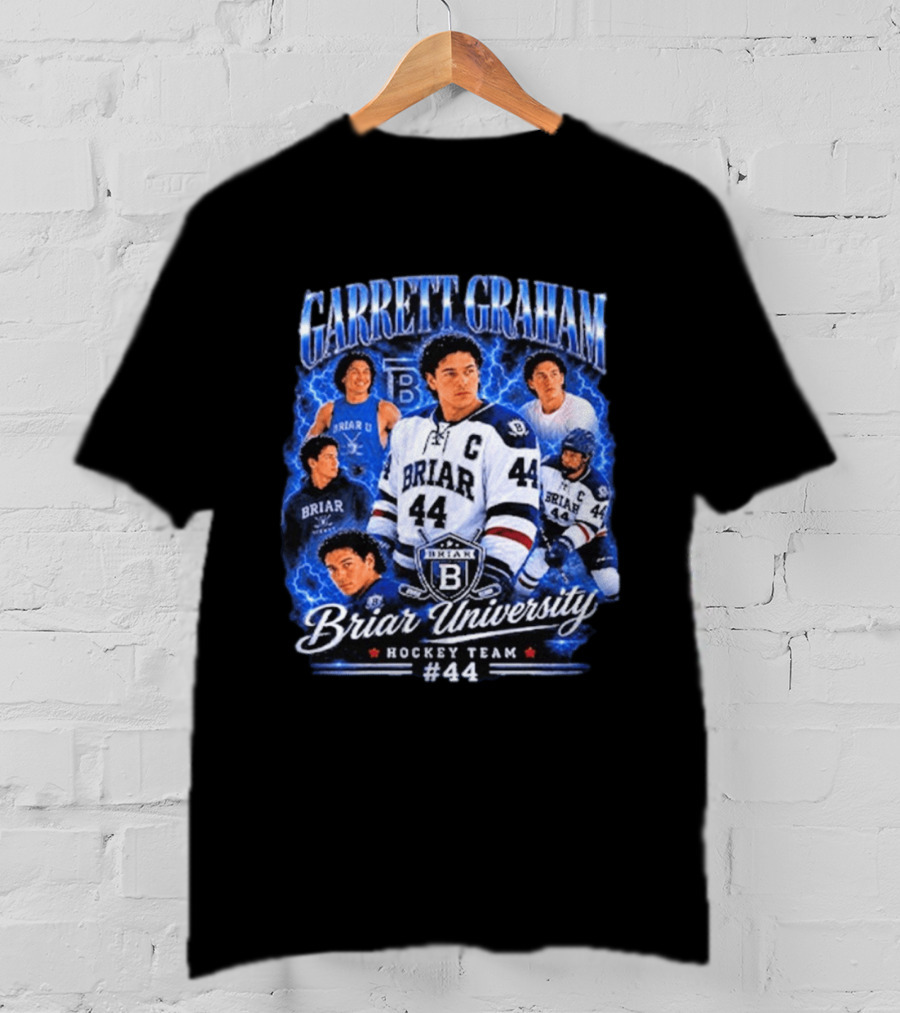 Briar University Garrett Graham 44 Hockey Team Electric Blue T-Shirt