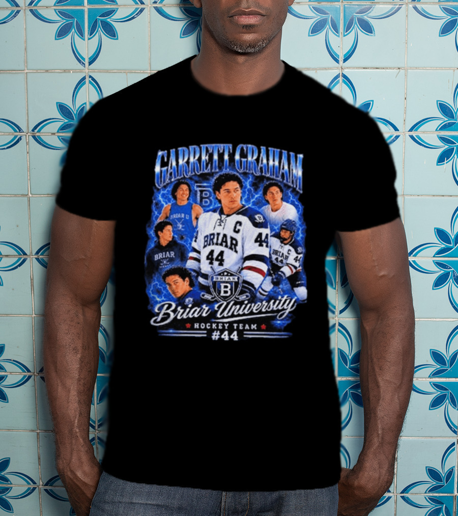 Briar University Garrett Graham 44 Hockey Team Electric Blue T-Shirt