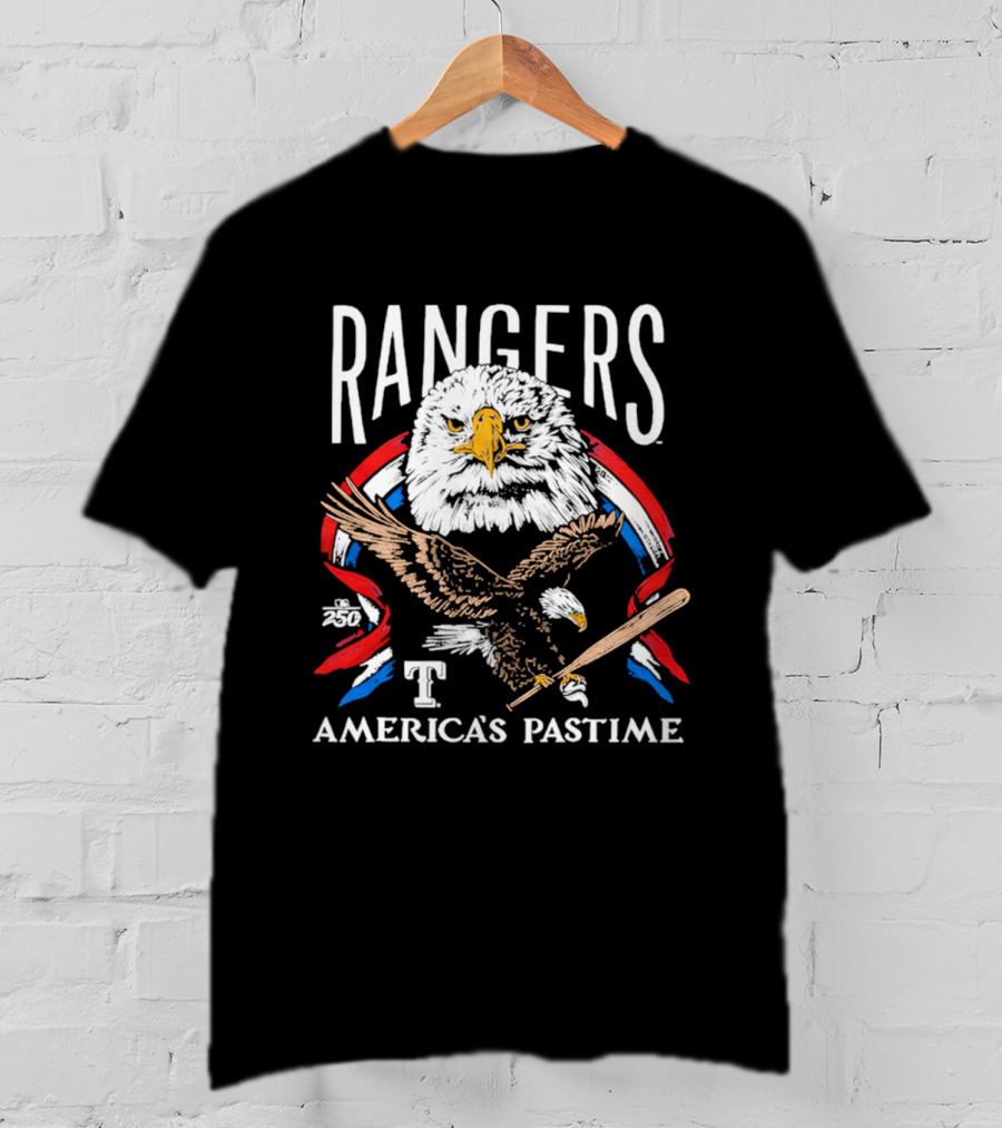 Rangers Eagle Baseball America's Pastime 250th Tri Blend T-Shirt