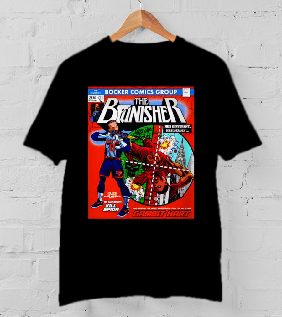 Bocker Comics Group The Brunisher He's Different He's Deadly Kill Spida Gambit Hart T-Shirt