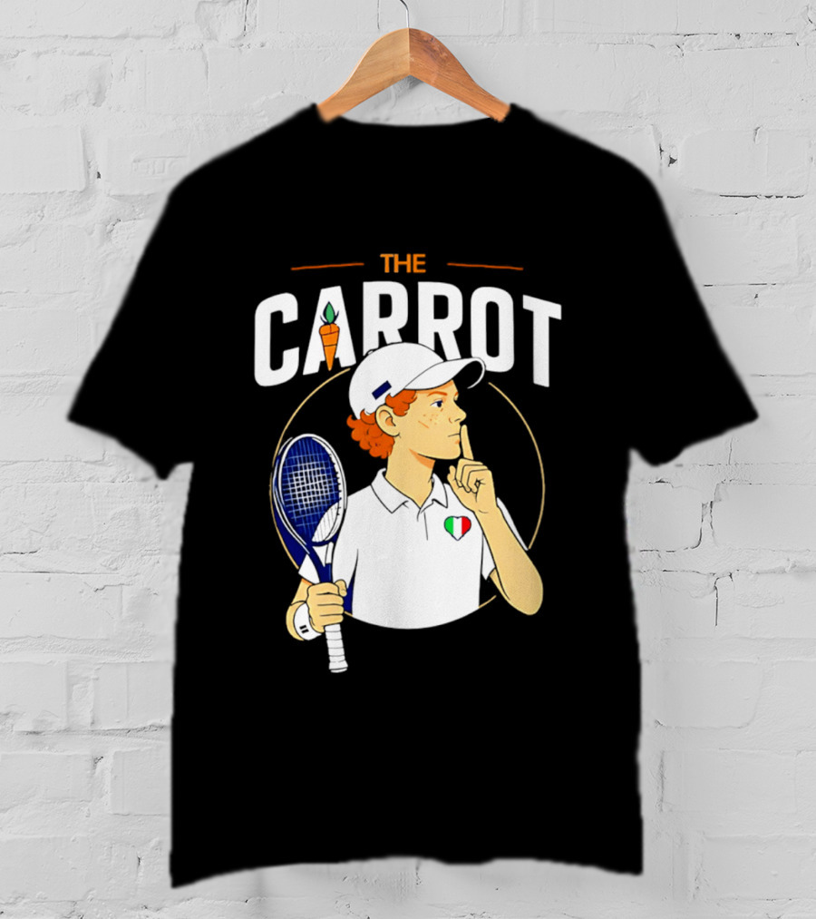 The Carrot Tennis Player Italian Flag T-Shirt