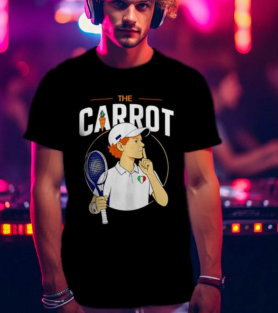 The Carrot Tennis Player Italian Flag T-Shirt