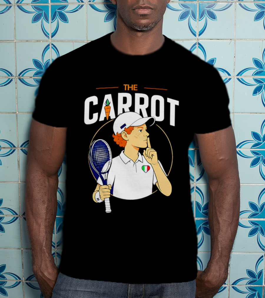 The Carrot Tennis Player Italian Flag T-Shirt