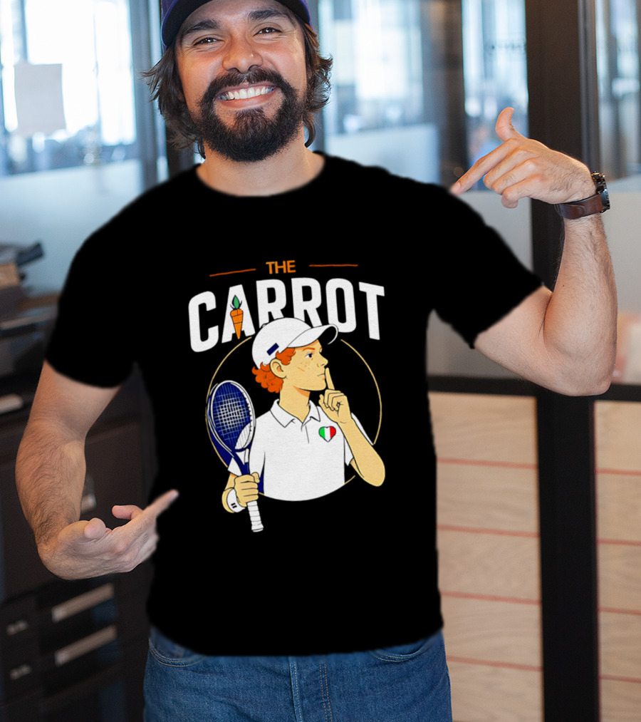 The Carrot Tennis Player Italian Flag T-Shirt