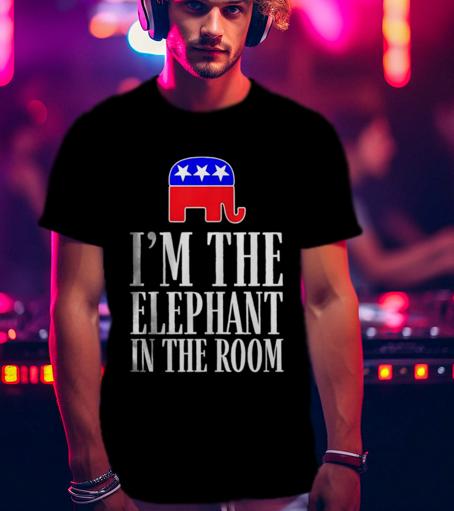 I'm The Elephant In The Room Republican Party Symbol Stars T-Shirt