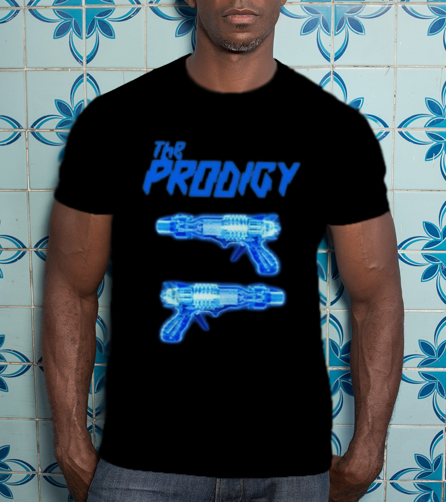 The Prodigy Raygun X Ray 26 Tour Blue Neon Guns T-Shirt