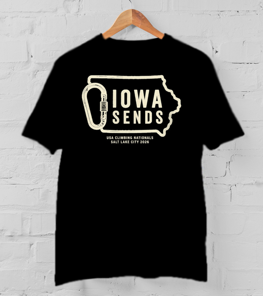 Iowa Sends USA Climbing Nationals Salt Lake City 2026 T-Shirt