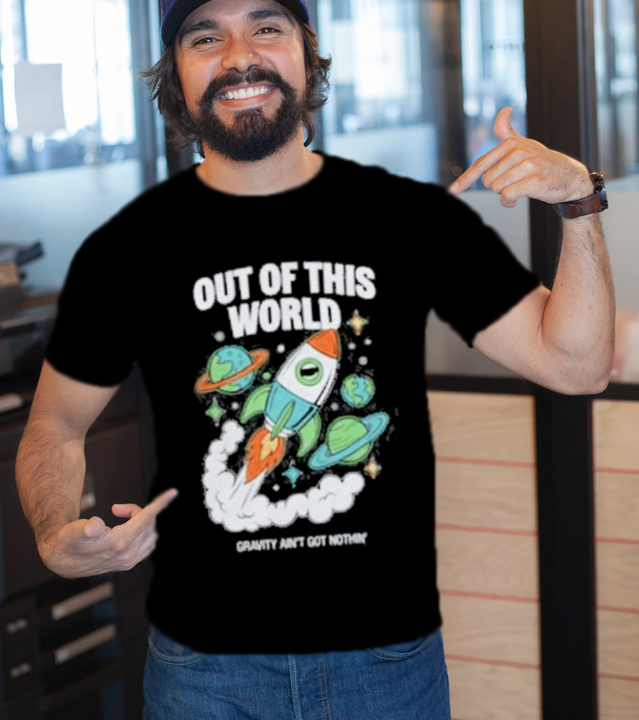 Out Of This World Rocket Just Got Bigger Planets Space Adventure T-Shirt