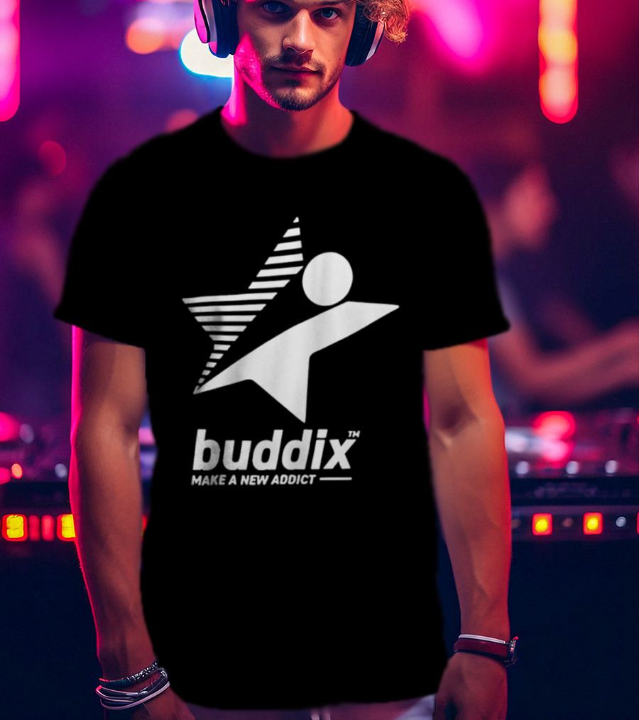 Buddix Make A New Addict Star And Sphere T-Shirt