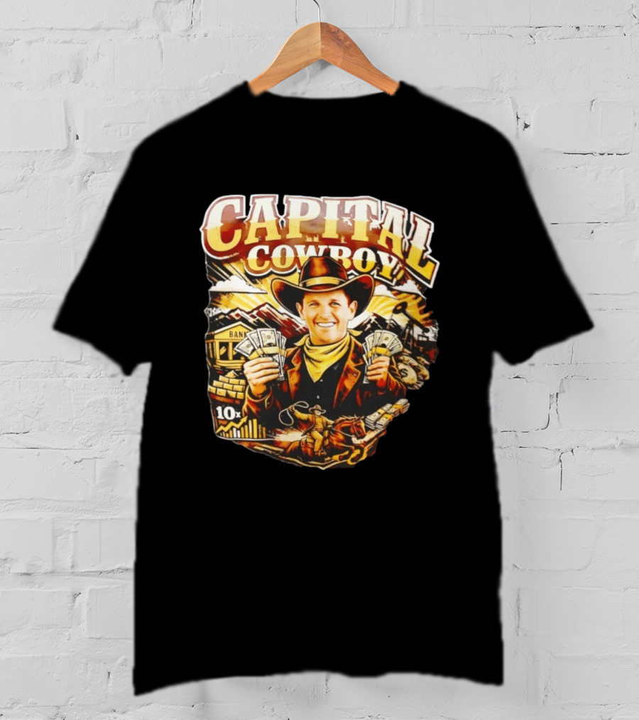 Capital Cowboy Bank Cash 10x Cowboy Hat T-Shirt