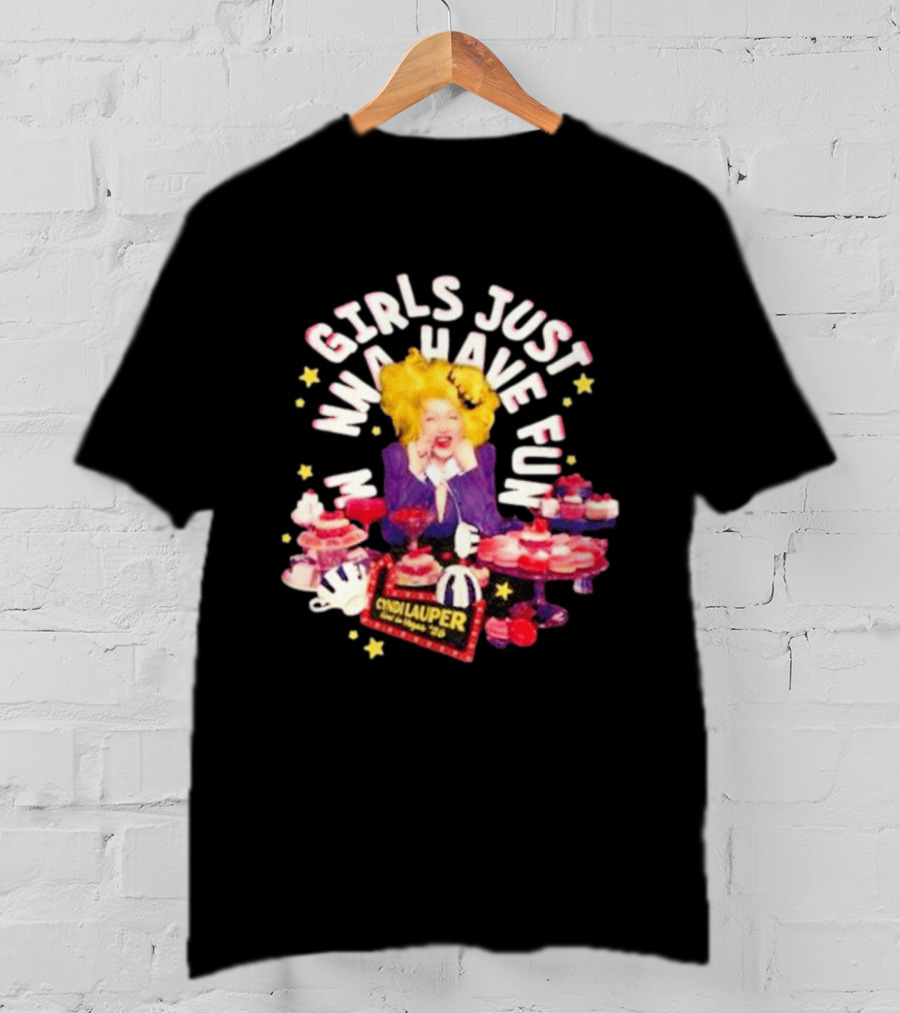 Cyndi Lauper Girls Just Wanna Have Fun Sweets Cupcake Party T-Shirt