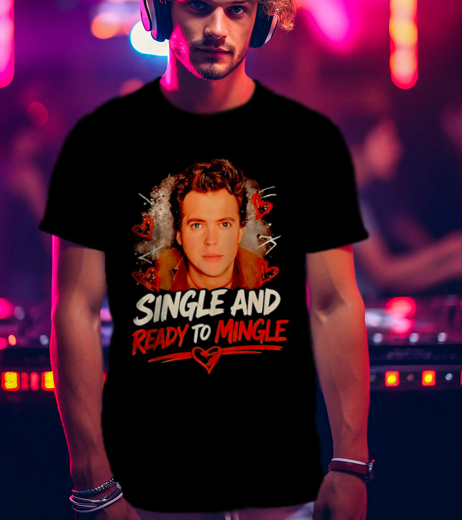 Donovan Patton Single And Ready To Mingle Romantic Heart T-Shirt