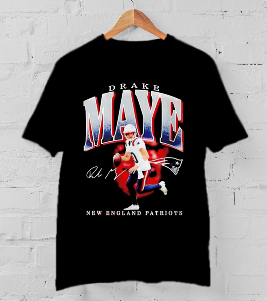 Drake Maye Quarterback New England Patriots T-Shirt