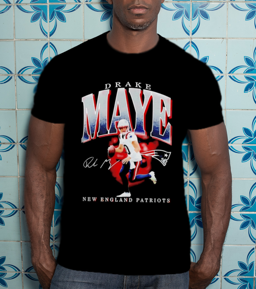 Drake Maye Quarterback New England Patriots T-Shirt
