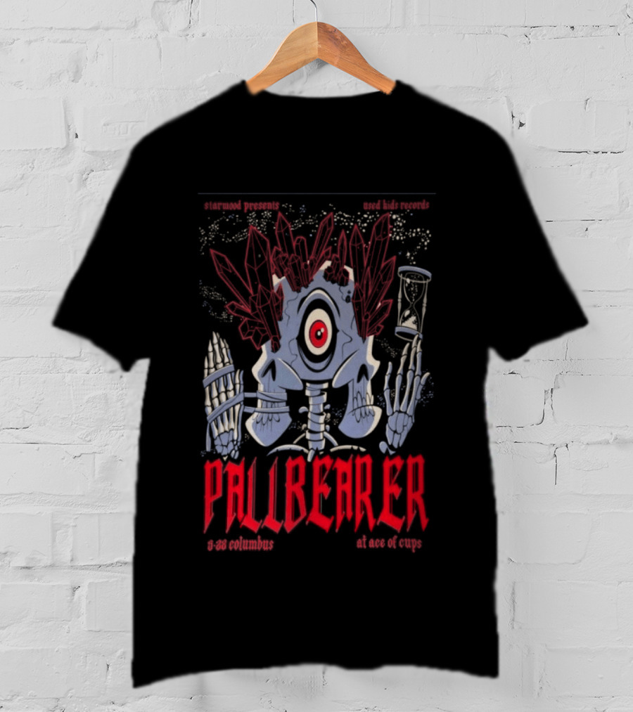 Pallbearer Ace Of Cups Columbus May 28 2026 Skeleton Eye Hourglass T-Shirt