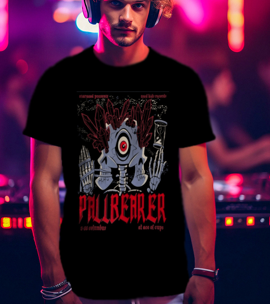Pallbearer Ace Of Cups Columbus May 28 2026 Skeleton Eye Hourglass T-Shirt
