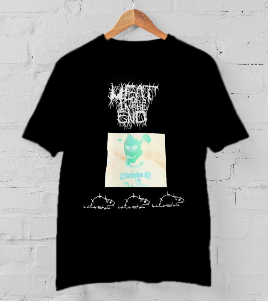 Windbreaker Rat Meat In The End Mysterious Masked Figure T-Shirt