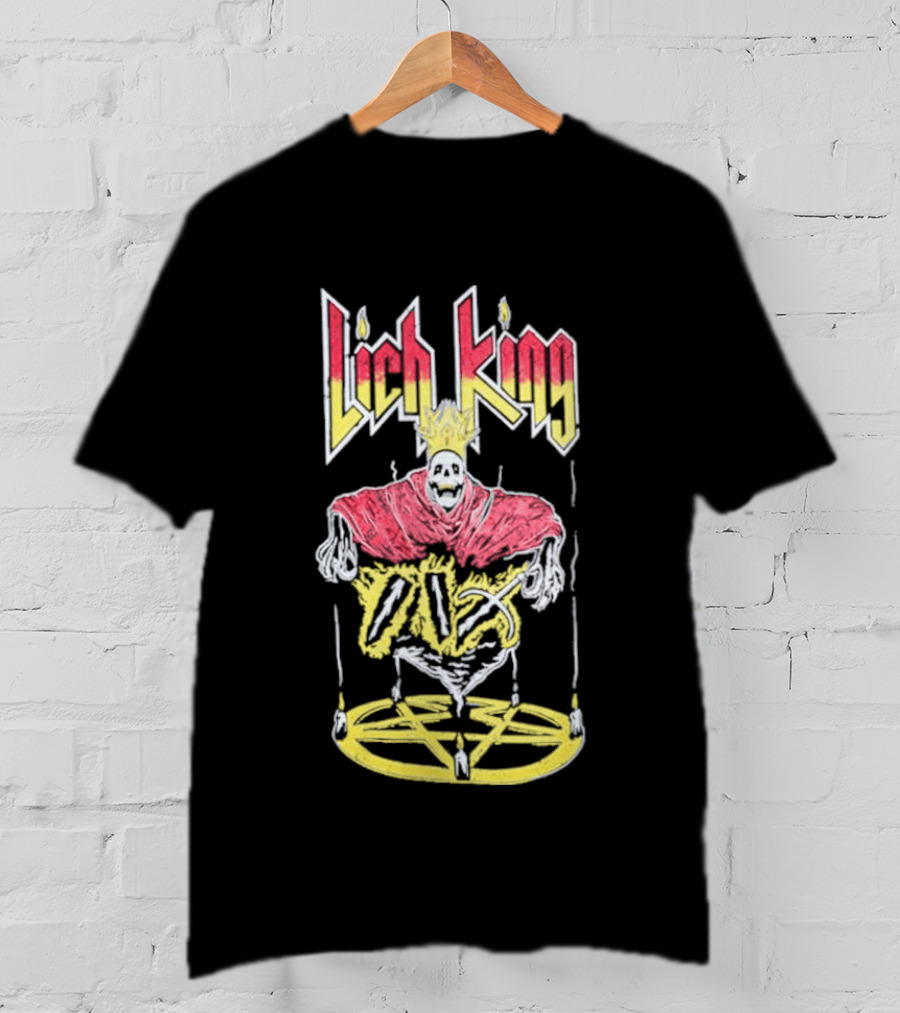 Lich King Impericon Sabbath Pentagram Skull Crown T-Shirt