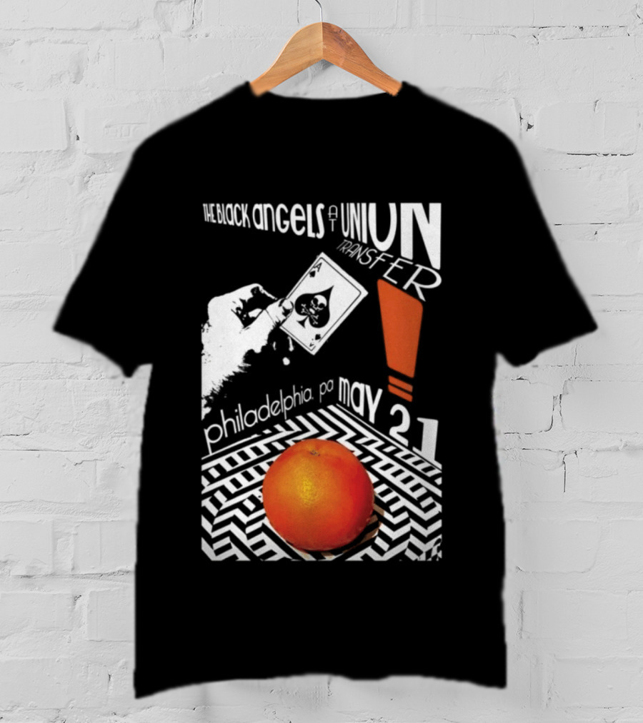 The Black Angels Union Transfer Philadelphia PA May 21 Orange T-Shirt