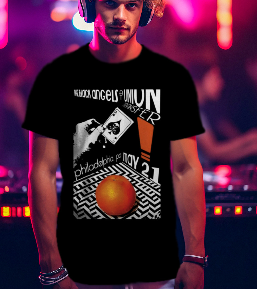 The Black Angels Union Transfer Philadelphia PA May 21 Orange T-Shirt