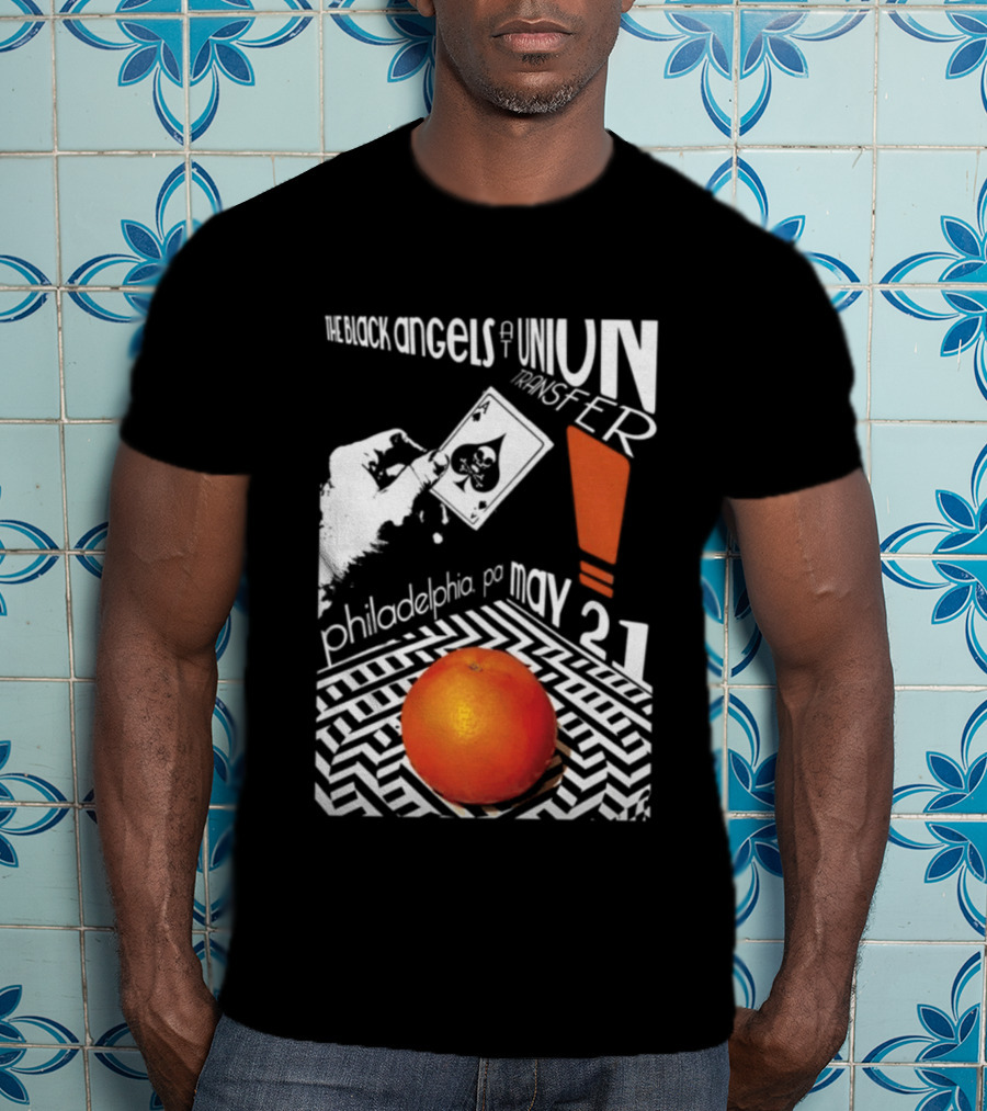 The Black Angels Union Transfer Philadelphia PA May 21 Orange T-Shirt