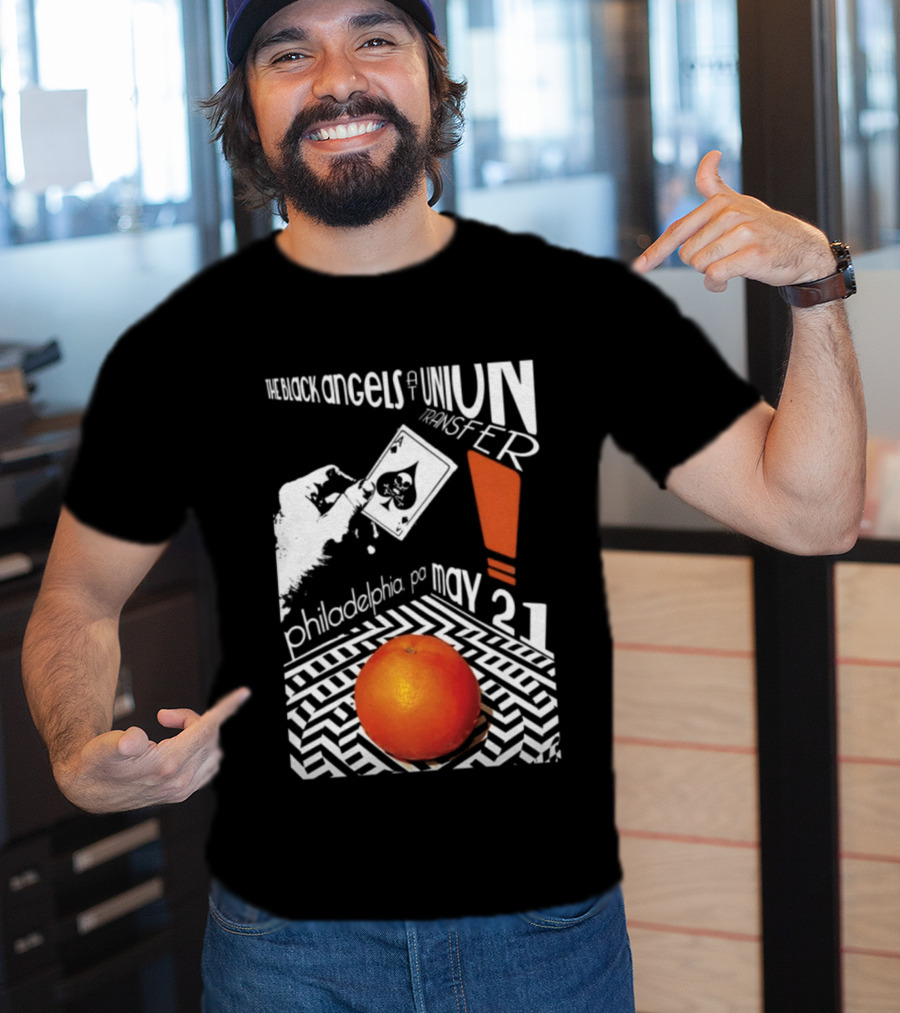 The Black Angels Union Transfer Philadelphia PA May 21 Orange T-Shirt