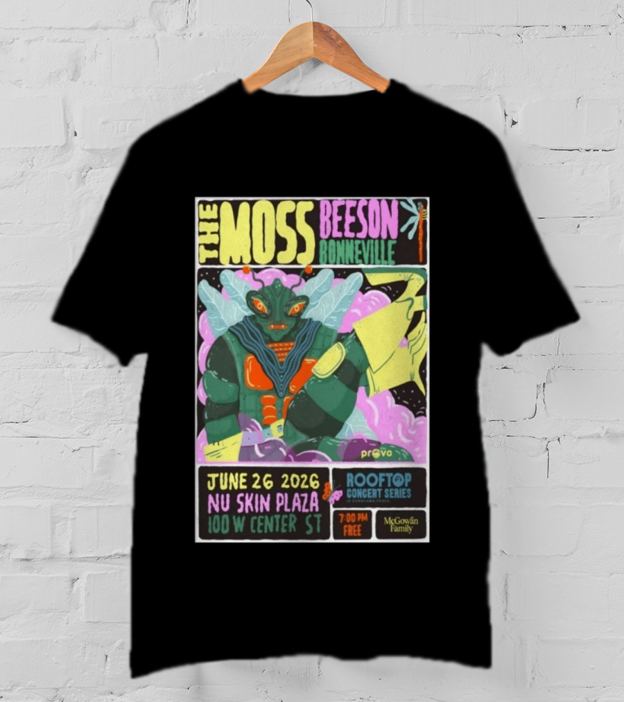 The Moss Beeson Bonneville Nu Skin Plaza Provo Rooftop Concert Series June 26 2026 T-Shirt