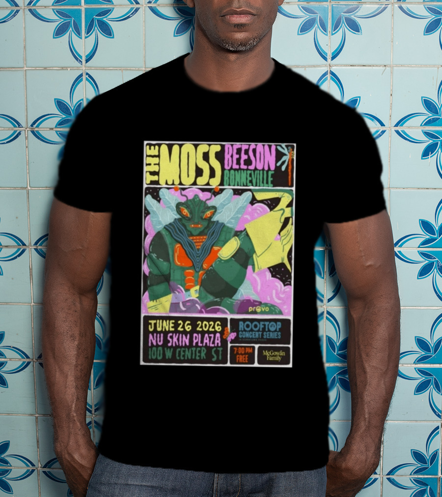 The Moss Beeson Bonneville Nu Skin Plaza Provo Rooftop Concert Series June 26 2026 T-Shirt