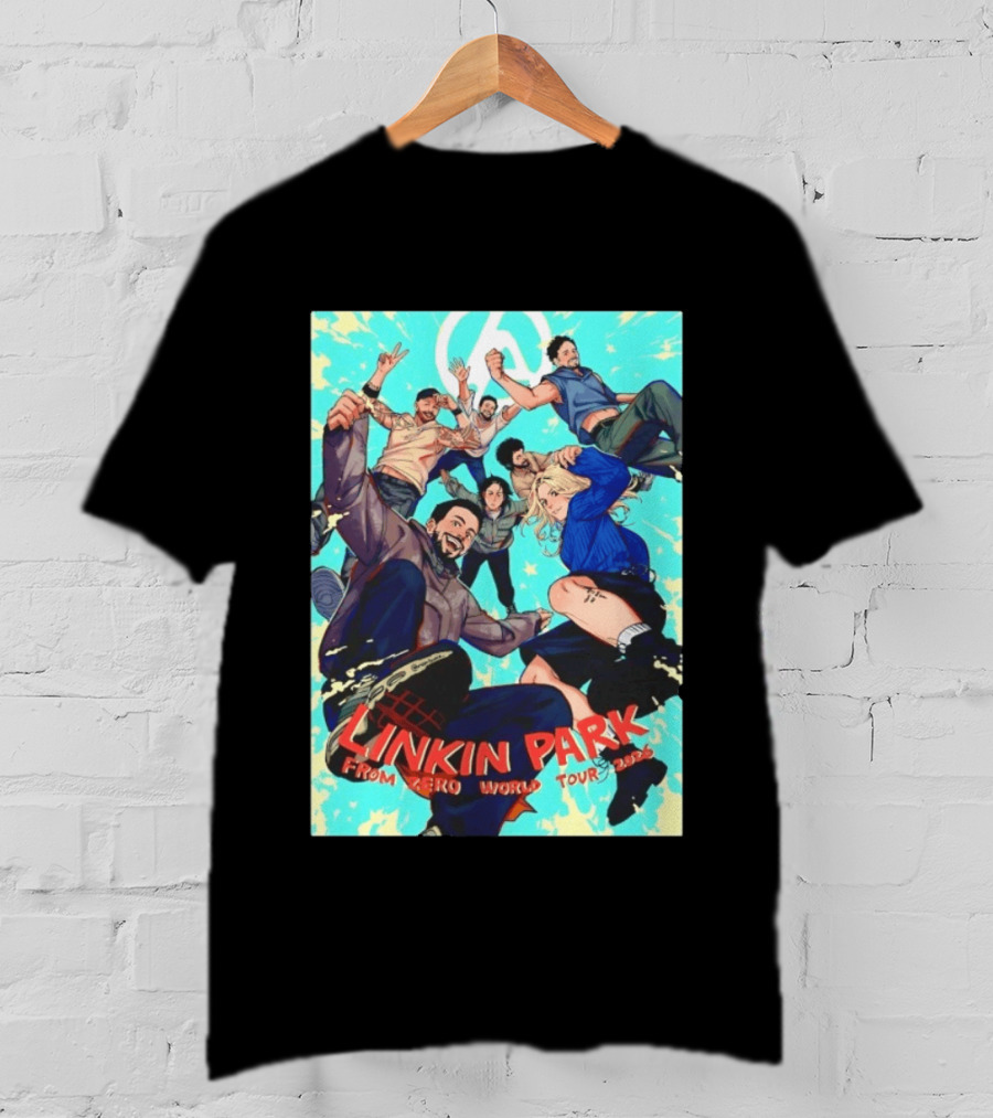 Linkin Park From Zero World Tour 2025 Anime Style Group T-Shirt