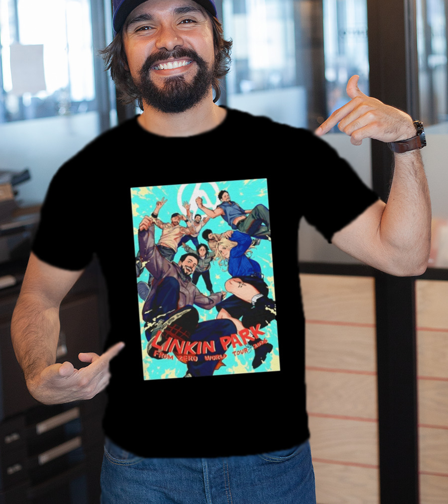 Linkin Park From Zero World Tour 2025 Anime Style Group T-Shirt