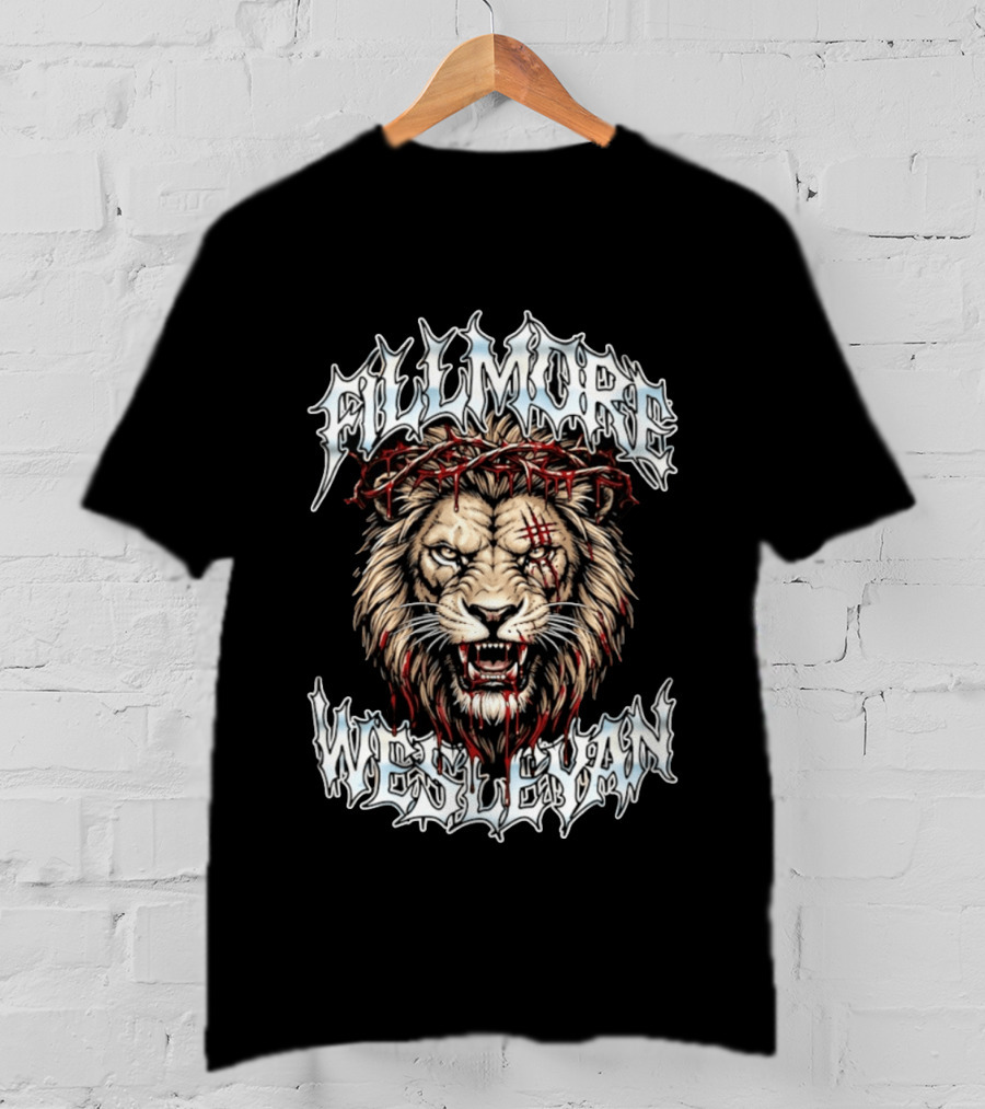 Fillmore Wesleyan Lion With Crown Of Thorns T-Shirt