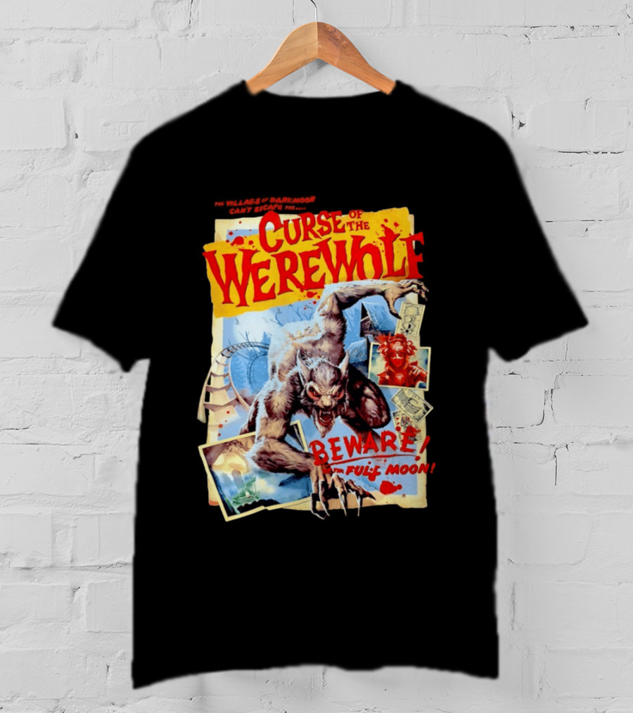 Curse Of The Werewolf Beware Full Moon Monster Attack T-Shirt