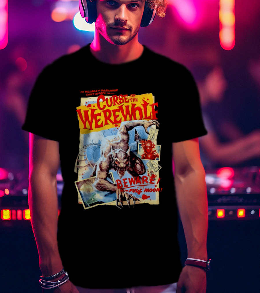 Curse Of The Werewolf Beware Full Moon Monster Attack T-Shirt